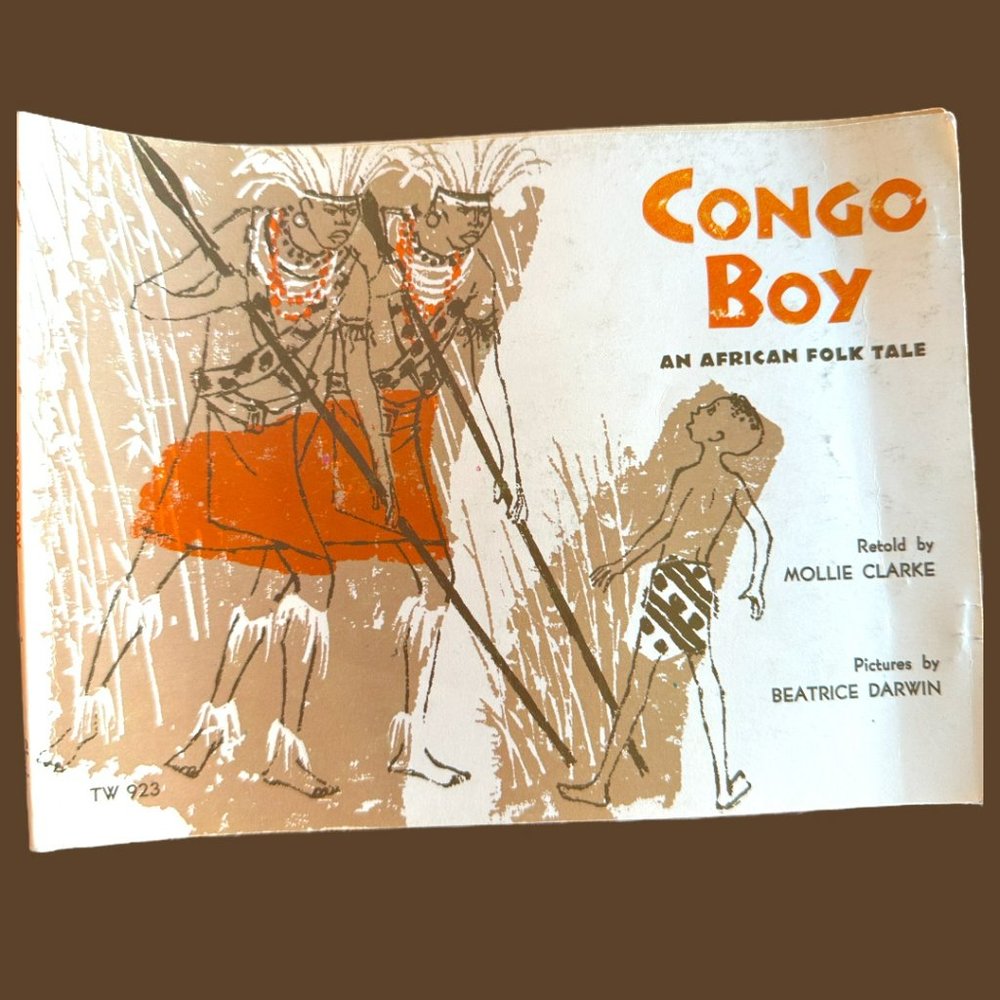 '73 Congo Boy An African Folk Tale By Mollie Clarke - BOOK & 33 1/3 RPM RECORD - Picture 2 of 8